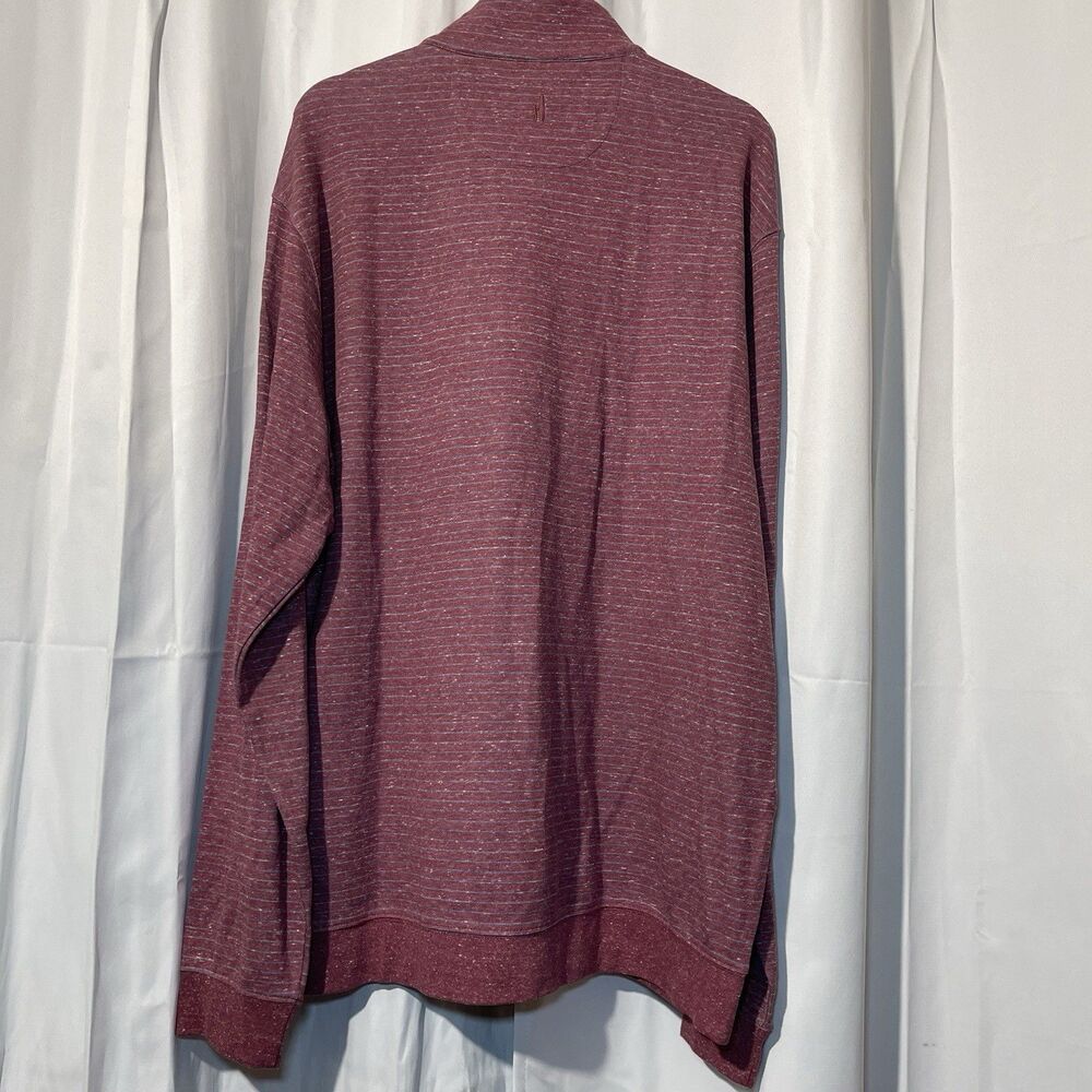 Johnnie-O Skiles Striped 1/4 Zip Pullover Currant Red Men's Sz 2XL NWT - Picture 8 of 8